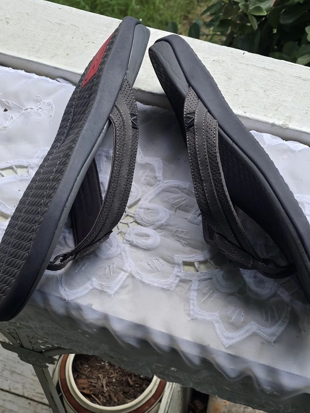 Vionic Men's Tide II Sandals in Charcoal Grey, Perforated Nubuck Suede Straps 13
